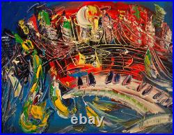 Mark Kazav Jazz Music Impressionist Canvas Original Oil Painting Hacsw