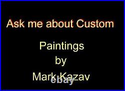 Mark Kazav Red Nude Original Oil Painting Wall Art Handmade no res