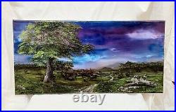 Modern Art Original Oil Painting 12x24 Canvas Landscape Appalachian Scenery