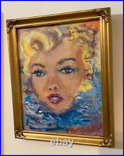 Monroe, Abstract, 9x11, Original Oil Painting, Frame