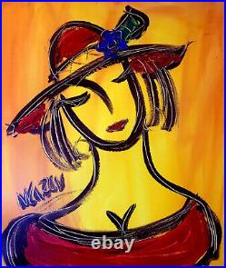 NICE GIRL ORIGINAL OIL Painting Stretched IMPRESSIONIST ENUIPGDF