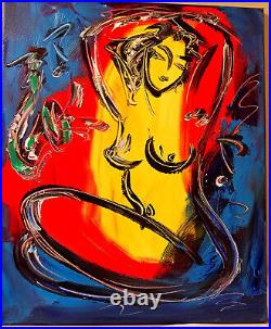 NUDE? MODERN CANVAS original oil painting ABSTRACT ART? GRHY909