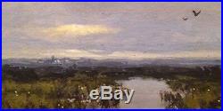Nantucket Original Oil Painting Impressionist tonalism Farm Long Pond Gray Lady