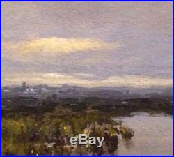 Nantucket Original Oil Painting Impressionist tonalism Farm Long Pond Gray Lady