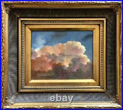 New Mexico Blue Sky framed Gold cover Gilt Framed Oil Painting Cloud 16 X18