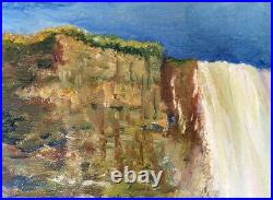 Niagara Falls, 14x12, Original Oil Painting, by Artist, Framed