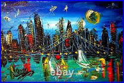 Nycity Painting Impressionist Canvas Original Oil Canvas Wall Art