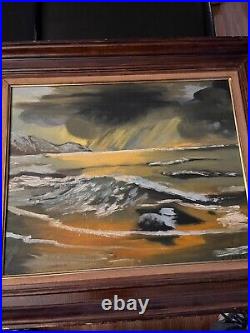 Ocean & Sky Oil Painting by Cheryl Marks Framed/Signed