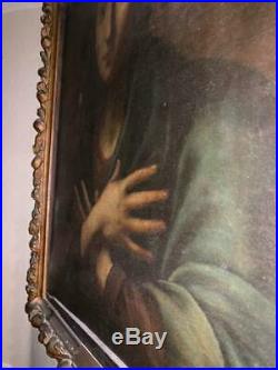 Oil Painting, Framed Italian Baroque Madonna, 17th C (1600s), Beautiful Antique