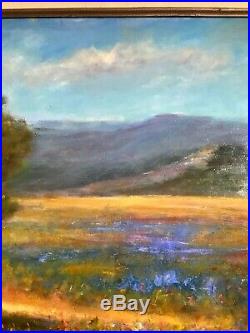 Oil Painting-Hill Country Bluebonnet Landscape-Tx Artist-Stunning