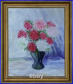 Oil Painting On Canvas Flowers In A Beautiful Vase