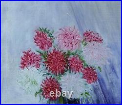 Oil Painting On Canvas Flowers In A Beautiful Vase