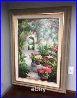 Oil Painting On Canvas Of A Floral Solarium