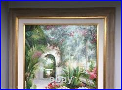 Oil Painting On Canvas Of A Floral Solarium