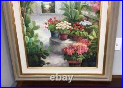 Oil Painting On Canvas Of A Floral Solarium