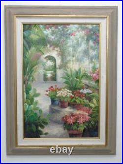 Oil Painting On Canvas Of A Floral Solarium