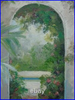 Oil Painting On Canvas Of A Floral Solarium