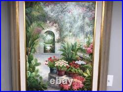 Oil Painting On Canvas Of A Floral Solarium