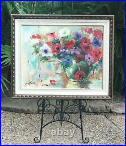 Oil Painting On Canvas Still Life Flowers multicolor dynamic painting 26 x 20