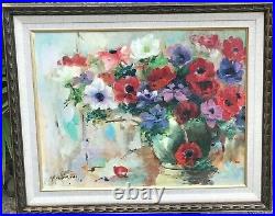 Oil Painting On Canvas Still Life Flowers multicolor dynamic painting 26 x 20