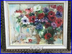 Oil Painting On Canvas Still Life Flowers multicolor dynamic painting 26 x 20