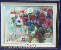 Oil Painting On Canvas Still Life Flowers multicolor dynamic painting 26 x 20