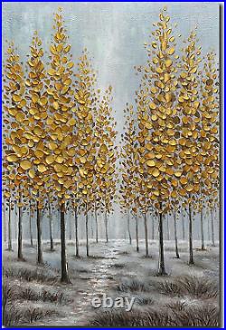 Oil Painting on Canvas 24X36 Inch Lucky Tree Hand Painting Framed Large Modern