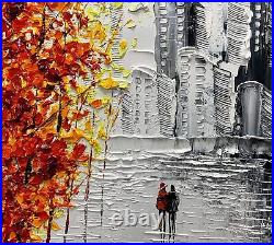 Oil Painting on Canvas 24x36Inch Couples Modern Romantic Hand Painted Medium