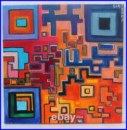 Oil Painting on Canvas, Fantasy Abstract Style, Signed Serg Graff, COA