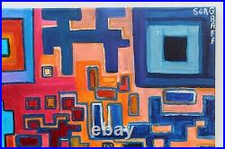 Oil Painting on Canvas, Fantasy Abstract Style, Signed Serg Graff, COA