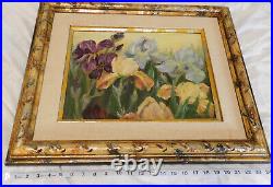 Oil Painting on Canvas Signed B Muiznieks Floral Painting of Flowers 12 X 16