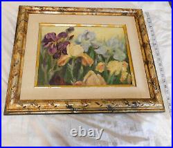 Oil Painting on Canvas Signed B Muiznieks Floral Painting of Flowers 12 X 16