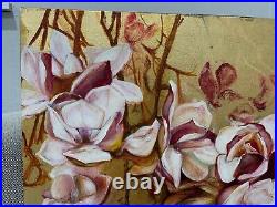 Oil on Canvas Painting of Flowers Marked on Back Hopcea Ramona 3 Dim