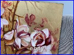 Oil on Canvas Painting of Flowers Marked on Back Hopcea Ramona 3 Dim