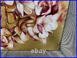 Oil on Canvas Painting of Flowers Marked on Back Hopcea Ramona 3 Dim