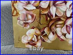 Oil on Canvas Painting of Flowers Marked on Back Hopcea Ramona 3 Dim