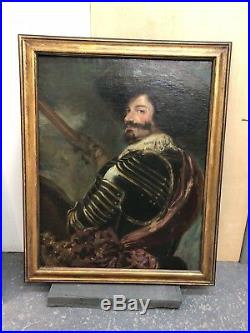 Oil on Canvas Portrait of Soldier Spain Velazquez 17th century European