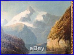 Oil on canvas David Johnson HUDSON RIVER SCHOOL White Mts. Listed artist