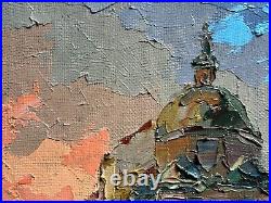 Oil painting Boim chapel in Lviv Ukrainian painter Canvas Framed original decor