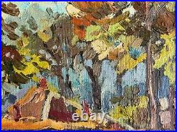 Oil painting Cabin in the Carpathians Ukrainian painter Canvas Framed original