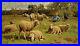 Oil-painting-Cornelis-van-Leemputten-shepherd-his-dog-guarding-flock-of-sheep-01-orjp