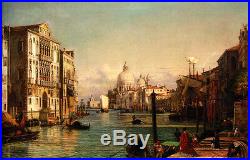 Oil painting Friedrich Nerly the Younger Grand cityscape of Venice with church