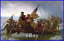 Oil painting George Washington Crossing the Delaware by Emanuel Leutze 36x48