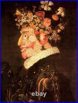 Oil painting Giuseppe Arcimboldo The Spring flowers male portraits canvas 36