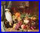 Oil-painting-Josef-Schuster-Still-Life-With-Fruit-and-a-Cockatoo-bird-parrot-01-bjom