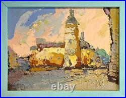 Oil painting Lviv St. Anne's Church Ukrainian painter Canvas Framed original art