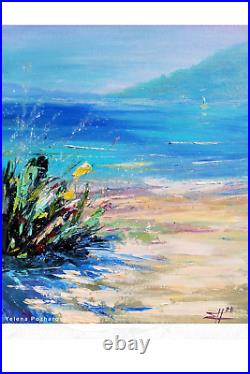 Oil painting Original Seascape Artwork 10x12 Handmade painting