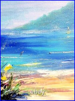 Oil painting Original Seascape Artwork 10x12 Handmade painting