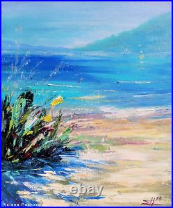 Oil painting Original Seascape Artwork 10x12 Handmade painting