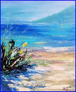 Oil painting Original Seascape Artwork 10x12 Handmade painting